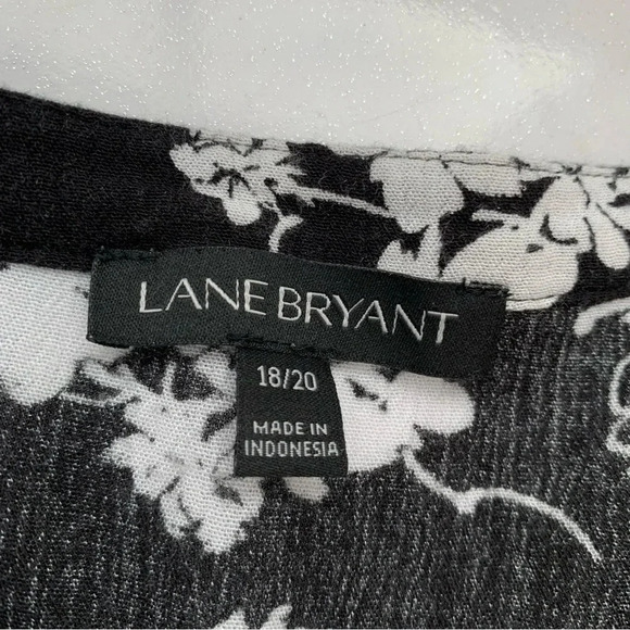 Lane Bryant Blouse Top Woman 18/20  Gauzy Floral Boho Key Hole Long Sleeve Flowy - Picture 9 of 13